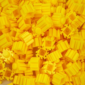 퍼즐블럭 10mm 노란색 300개