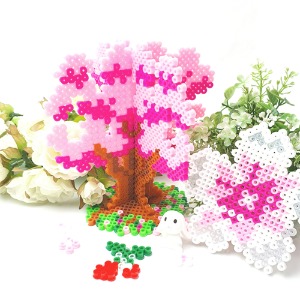 젤리비즈 벚꽃나무 대형 미니 입체 키링 만들기 DIY 컬러 펄러 다리미 돌봄 방과후
